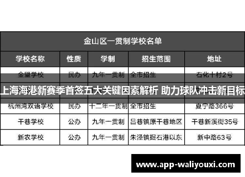 上海海港新赛季首签五大关键因素解析 助力球队冲击新目标